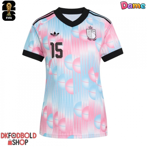 Belgien Thomas Meunier #15 Udebanetrøje Dame VM 2026 Kort ærmer